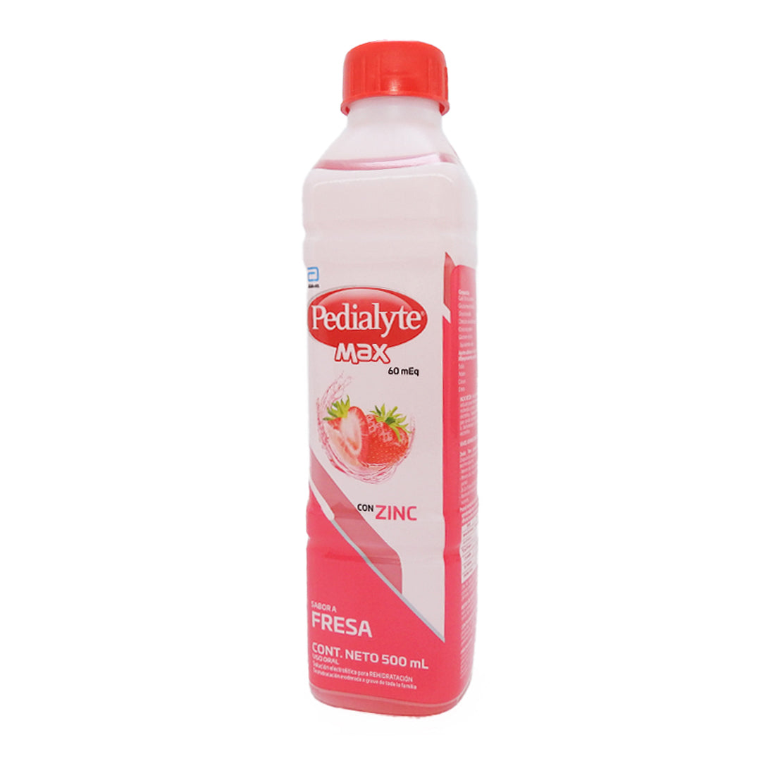 PEDIALYTE MAX CON ZINC SABOR A FRESA 60mEq. - PENDIENTE SKU