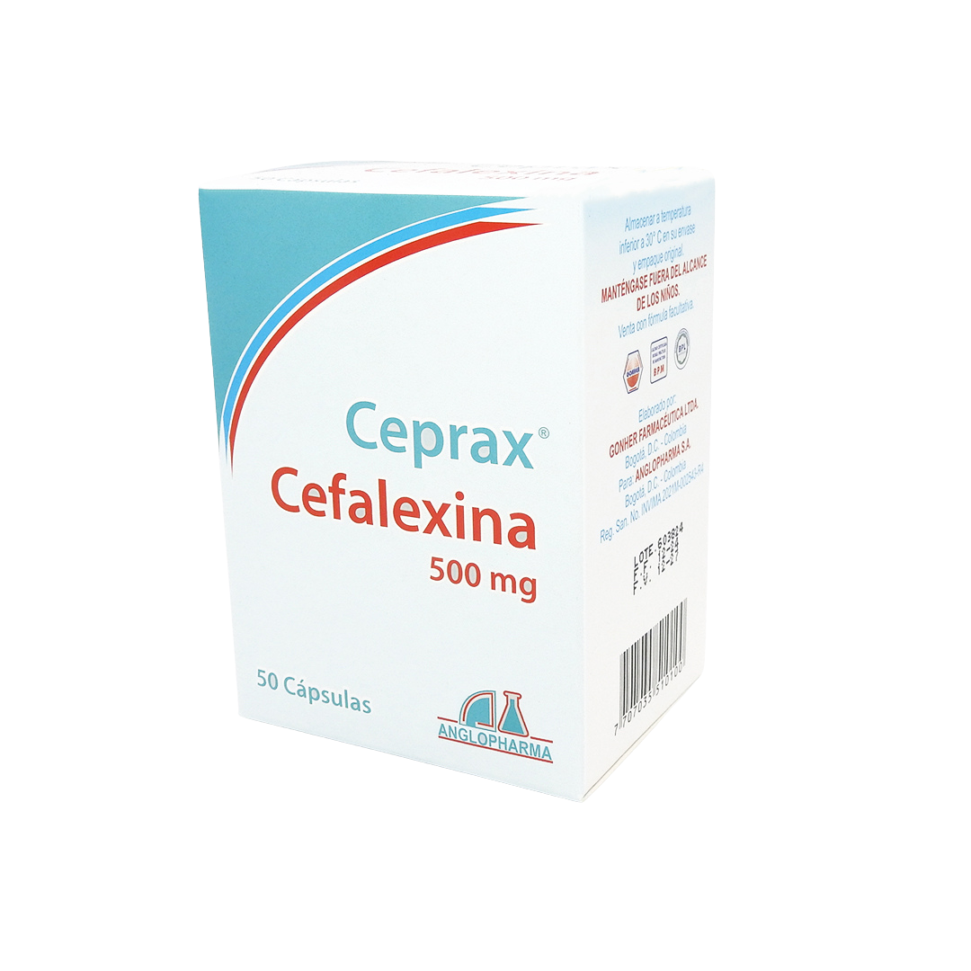 CEPRAX CEFALEXINA POLVO PARA SUSPENSION 500MG.