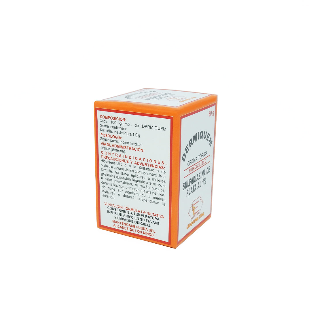DERMIQUEN POTEX60G PLATA SULFADIAZINA 1%