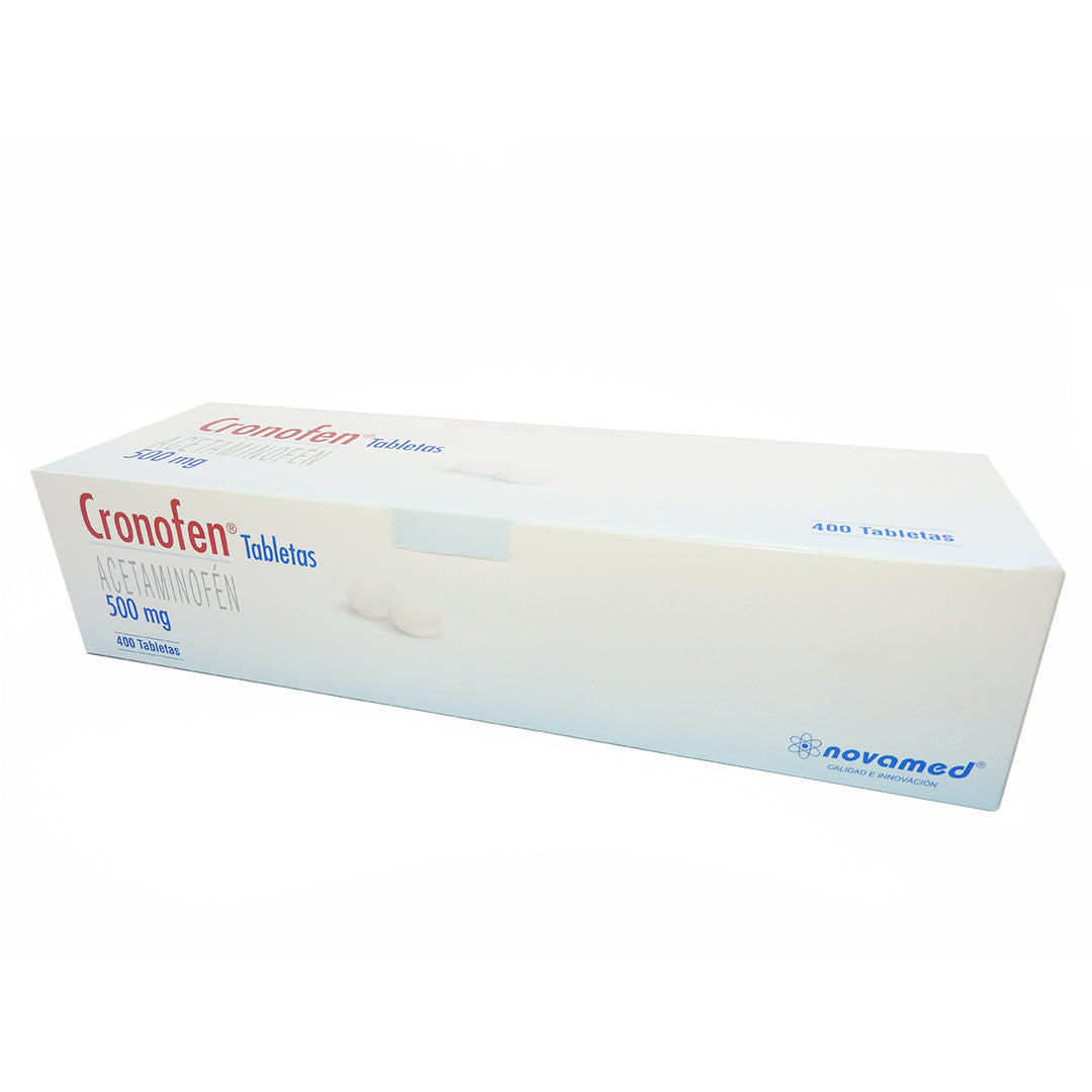 CRONOFEN ACETAMINOFEN 500MG CAJA X 400 TABLETAS.