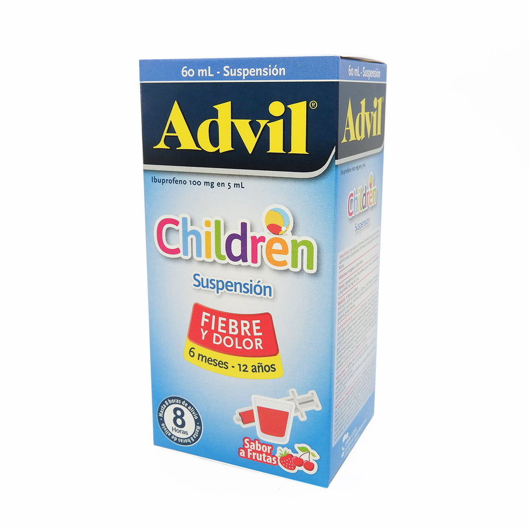 ADVIL CHILDREN IBUPROFENO 100MG/5ML SUSPENSION FRASCO X 60 ML.