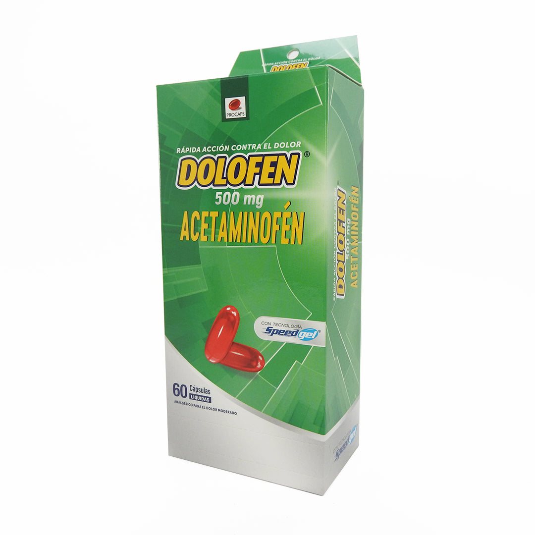 DOLOFEN CAJAX60 ACETAMINOFEN 500MG CAP BLAND