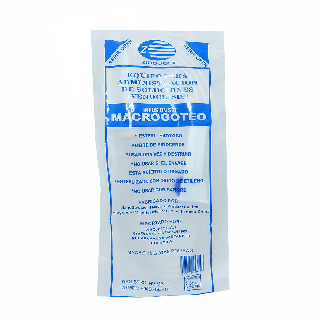 INFUSION SET MICROGOTEO EQUIPO PARA ADMINISTRACION DE SOLUCIONES VENOCLISIS.