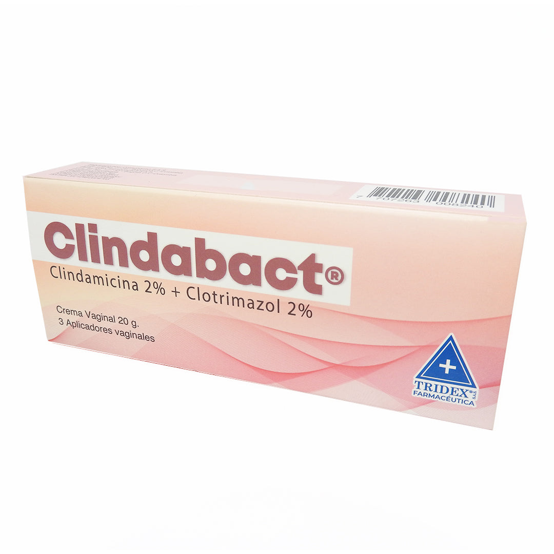 CLINDABACT TUBOX20G CLOTRIMAZOL 2% MG+CLINDAMICINA 2% CREMA VAGINAL 3 APLICACIONES