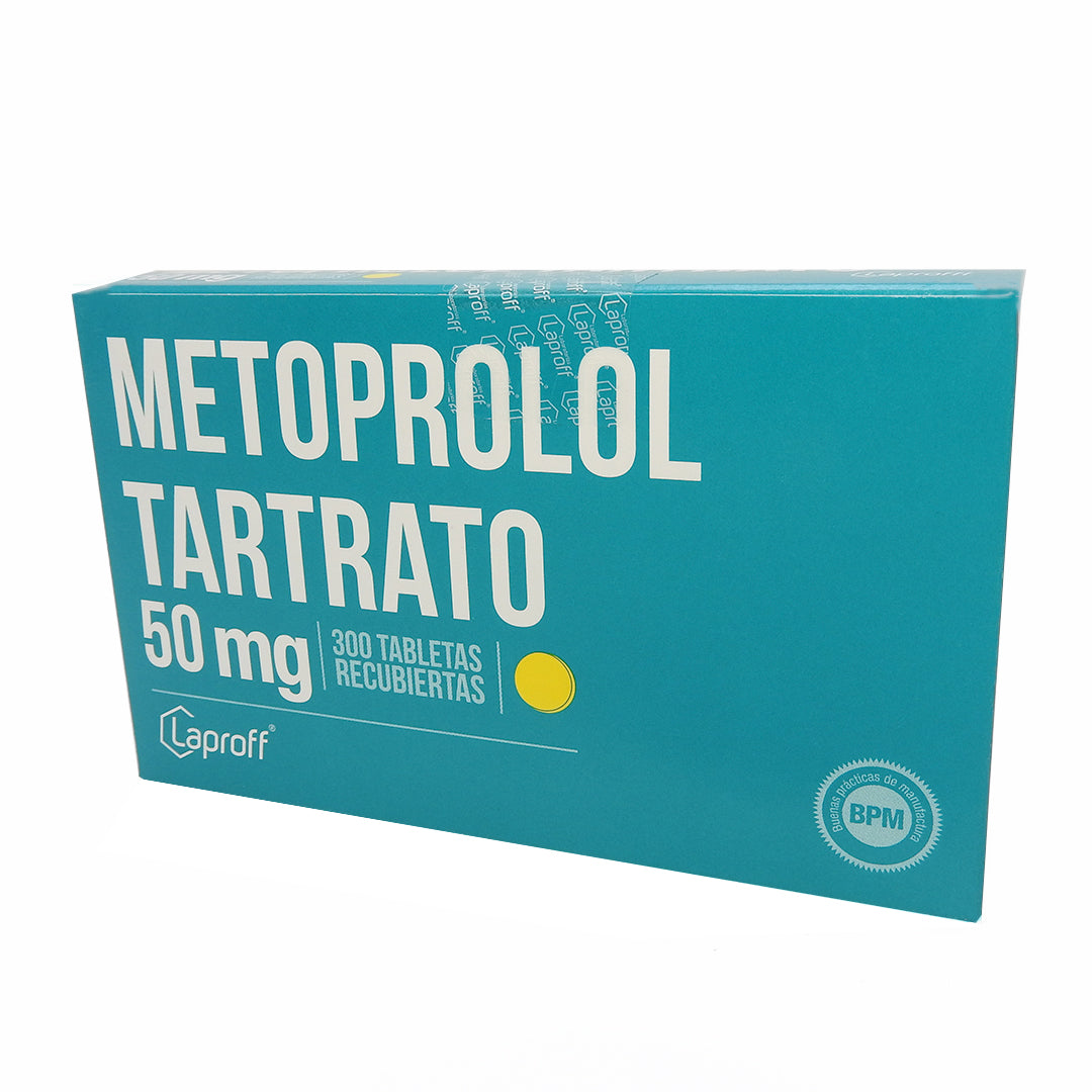 METOPROLOL TARTRATO 50MG TAB REC CAJAX300.