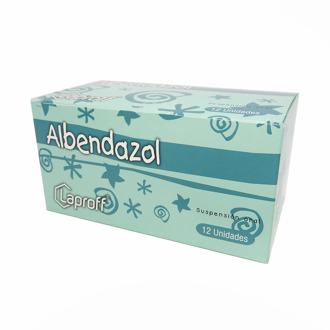 ALBENDAZOL 100MG/5ML (2%) SUSP ORAL SOBRE CAJAX12