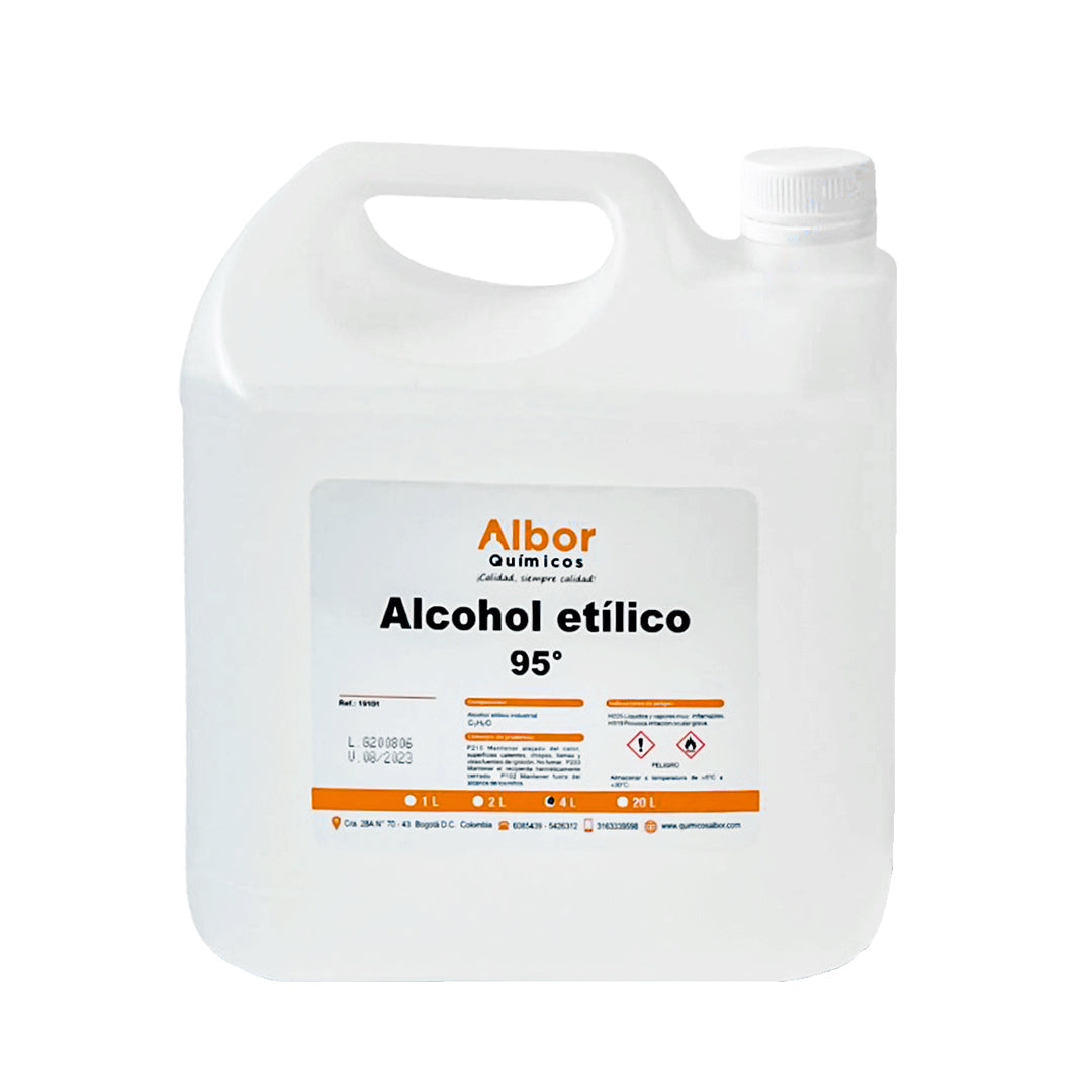 ALCOHOL ETILICO AL 95% REF.GV19101 GALONX4000ML