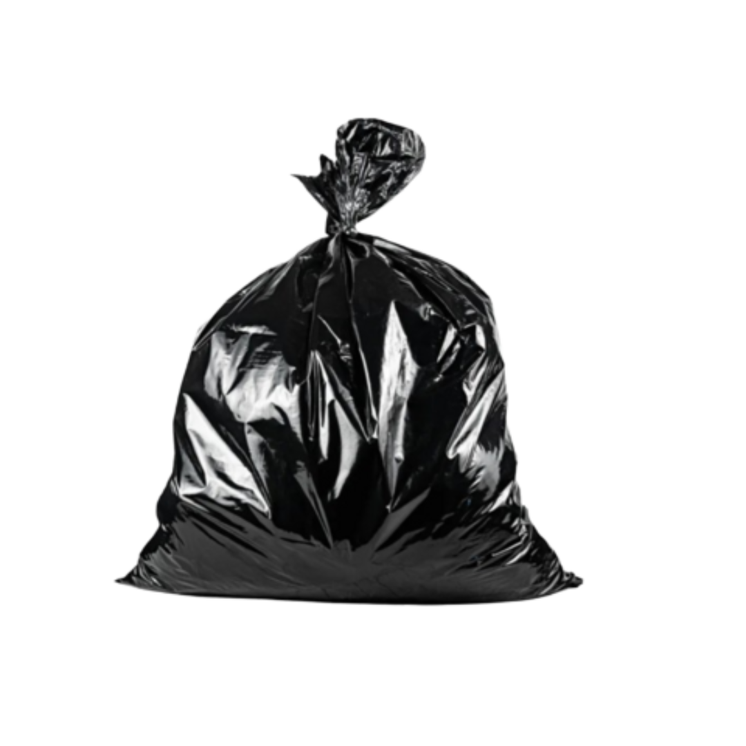 BOLSA POLIETILENO ALTA DENSIDAD SIN TROQUELADO COLOR NEGRO 45X60CM (18X24") UNIDAD