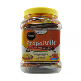 PROPOLVIK CON PROPOLEO Y JENGIBRE BOMBONERAX40 SOBRX5TAB PROPOLEO+JENGIBRE NARANJ MIEL TAB MAST