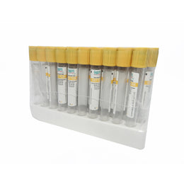 TUBO TAPA AMARILLA CON GEL DE 5ML BANDEJAX100