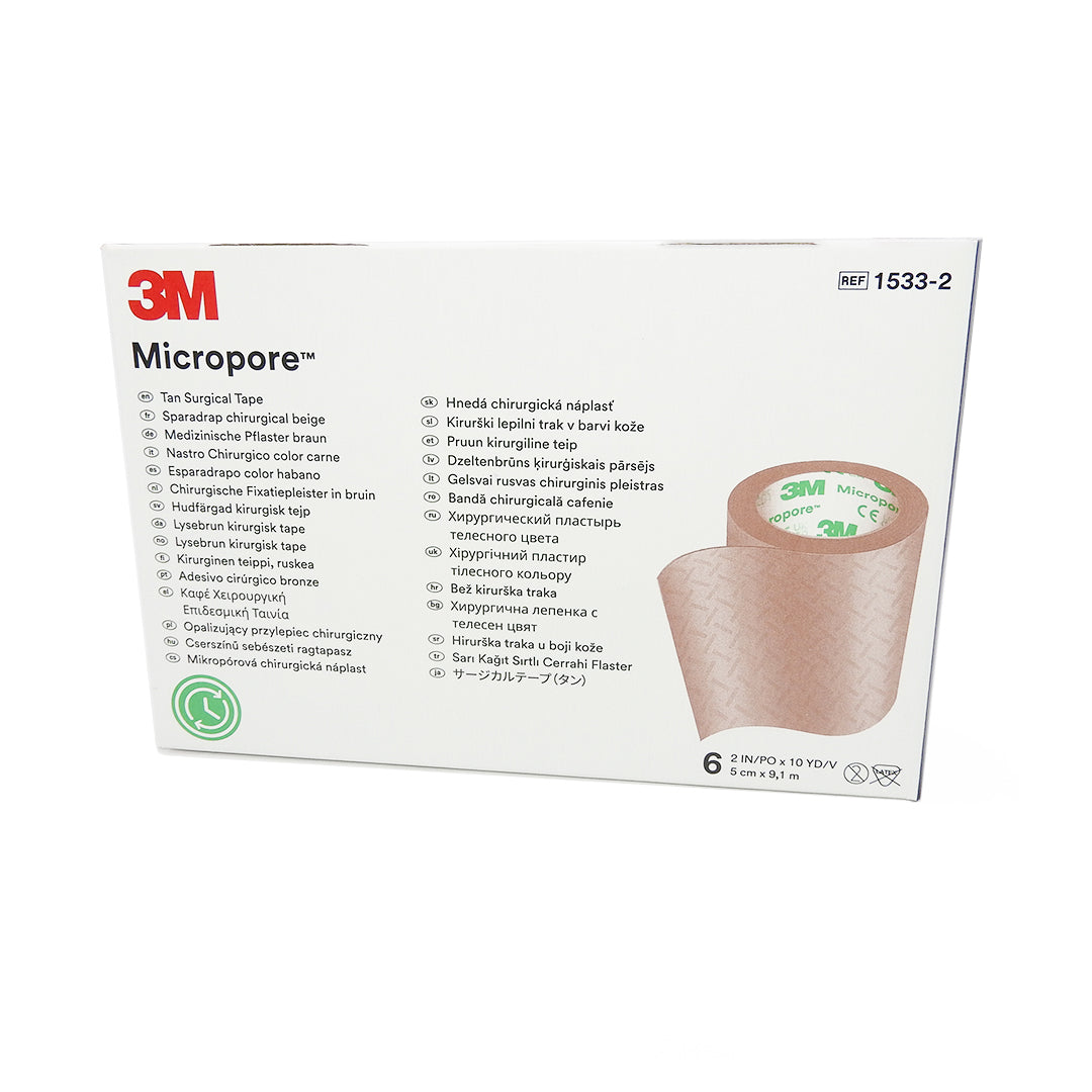 ESPARADRAPO MICROPORE DE 2X10 YARDAS COLOR PIEL CAJAX6