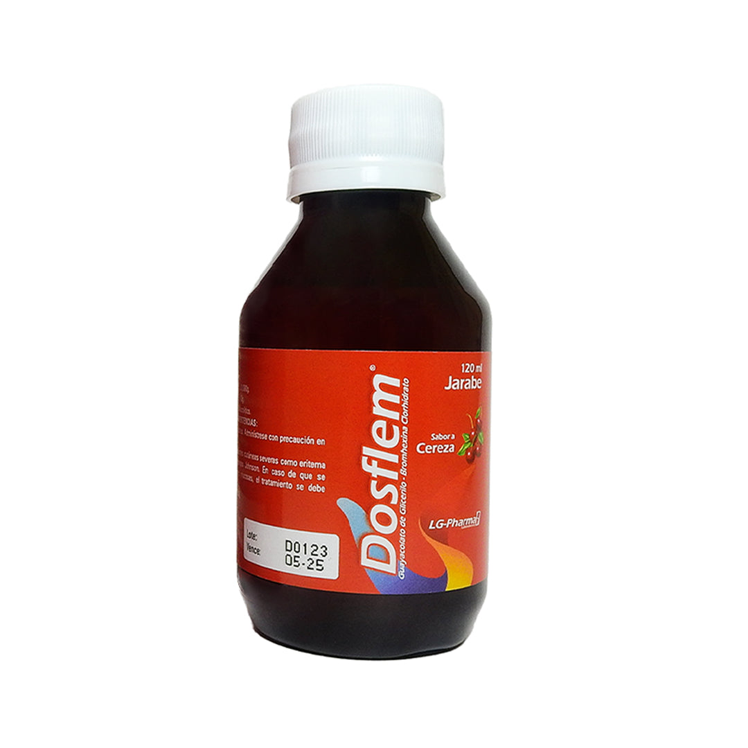 DOSFLEM JARABE NIÑOS CEREZA (GUAYACOLATO DE GLICERILO-BROMHEXINA)