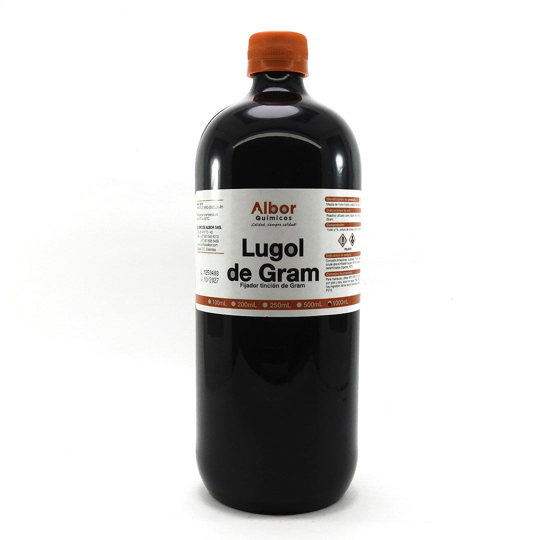LUGOL DE GRAM FIJADOR TINCION DE GRAM 1000ML.