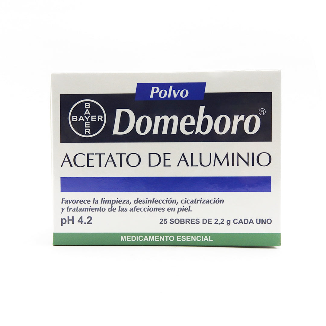 DOMEBORO CAJA X25 ACETATO DE ALUMINIO PH 4.2 POLVO TOP SOBRES