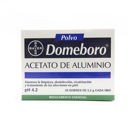 DOMEBORO CAJA X25 ACETATO DE ALUMINIO PH 4.2 POLVO TOP SOBRES