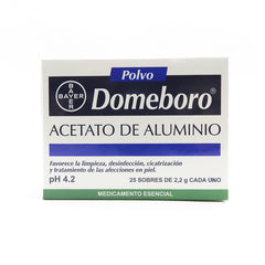 DOMEBORO CAJA X25 ACETATO DE ALUMINIO PH 4.2 POLVO TOP SOBRES