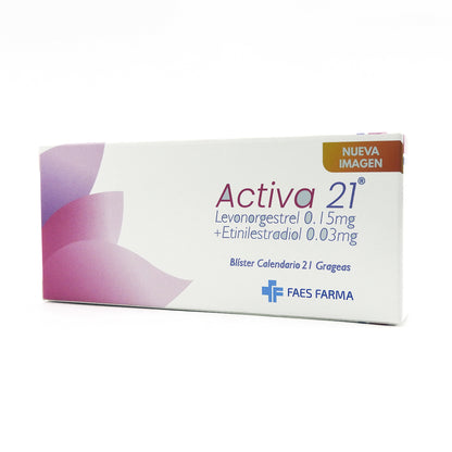 ACTIVA CAJA X21 LEVONORGESTREL + ETINILESTRADIOL 0.15+0.03MG GRAGEAS