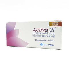 ACTIVA CAJA X21 LEVONORGESTREL + ETINILESTRADIOL 0.15+0.03MG GRAGEAS