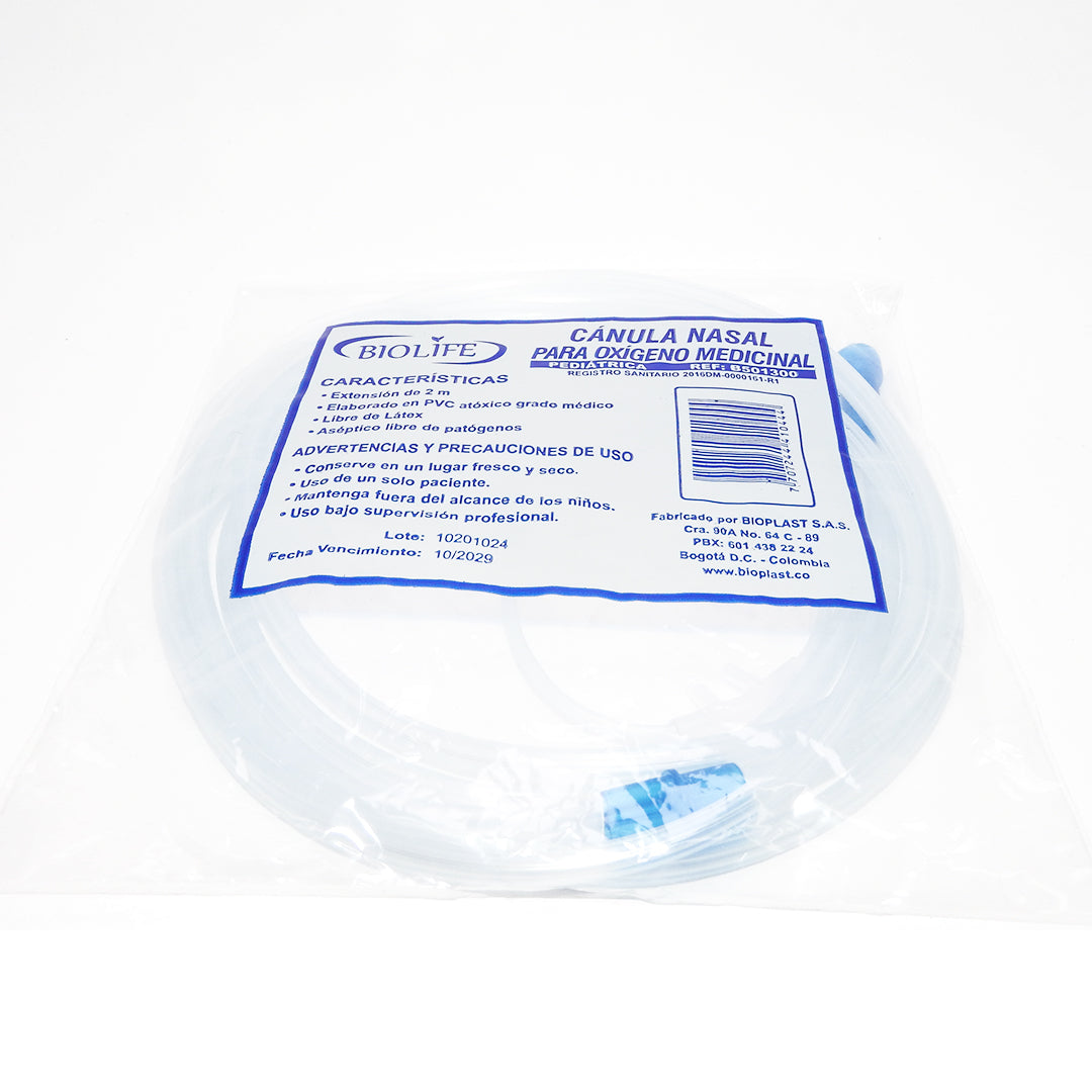 CANULA DE OXIGENO PEDIATRICA UNIDAD