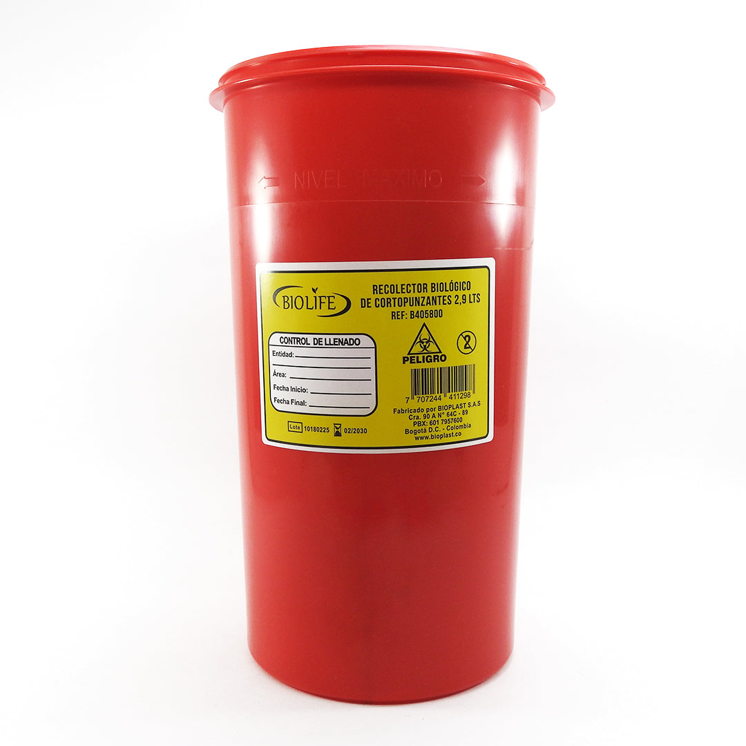 RECOLECTOR DE ELEMENTOS DE 2,9 LTS UNIDAD