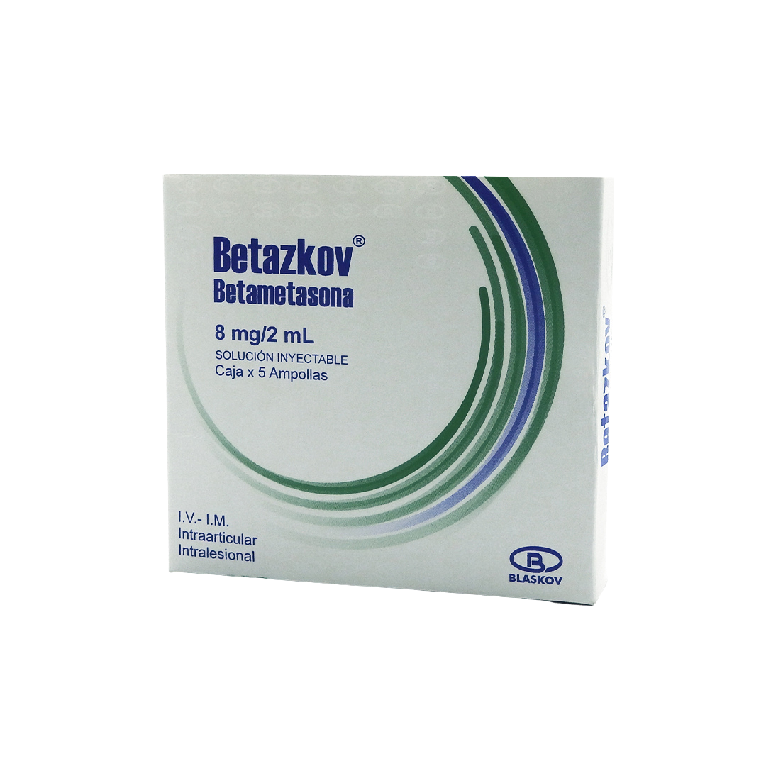 BETAZKOV CAJA X5 BETAMETASONA 8MG/ML INY