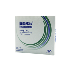 BETAZKOV CAJA X5 BETAMETASONA 8MG/ML INY