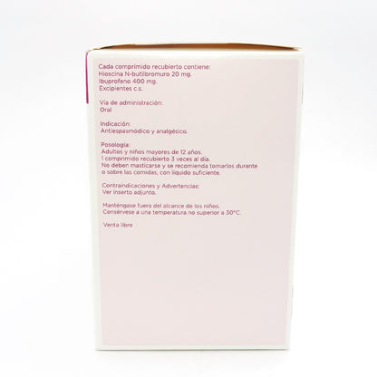 BUSCAPINA FEM CAJA X90 HIOSCINA NBUTILBROMURO+IBUPROFENOP COMP.