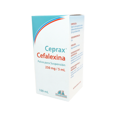 CEPRAX CEFALEXINA POLVO PARA SUSPENSION 250MG/5ML.