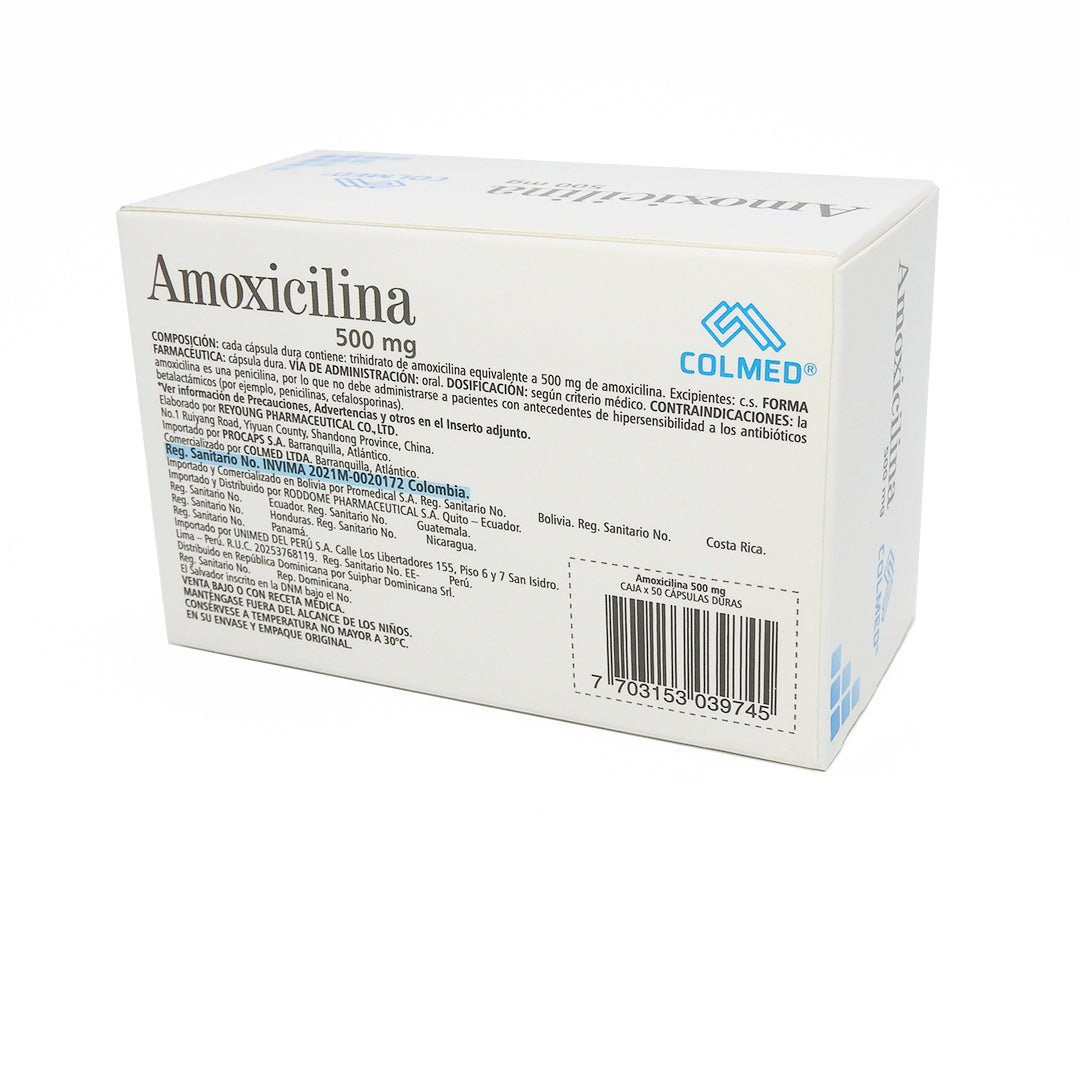 AMOXICILA 500MG CAP CAJA X50