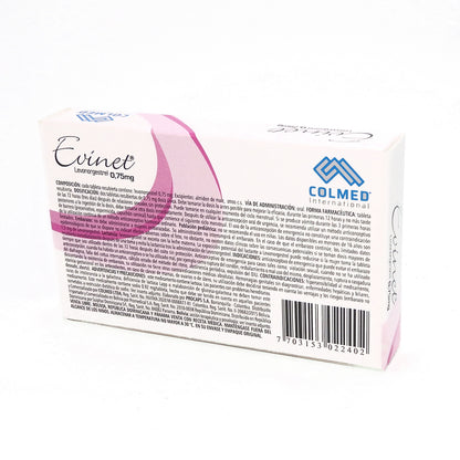 EVINET COMERCIAL CAJA X2 LEVONORGESTREL 0.75MG TAB