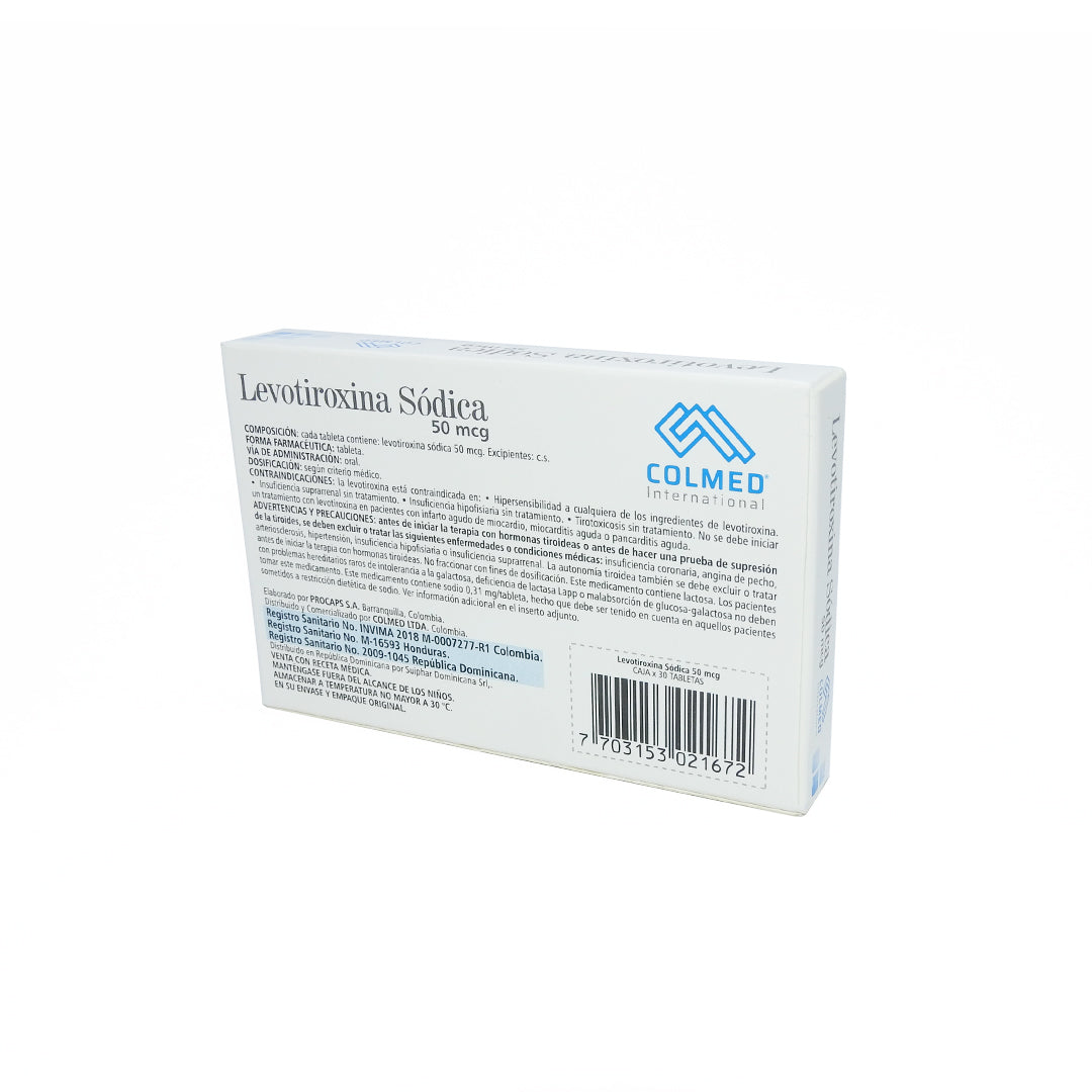 LEVOTIROXINA 50MG TAB CAJA X30