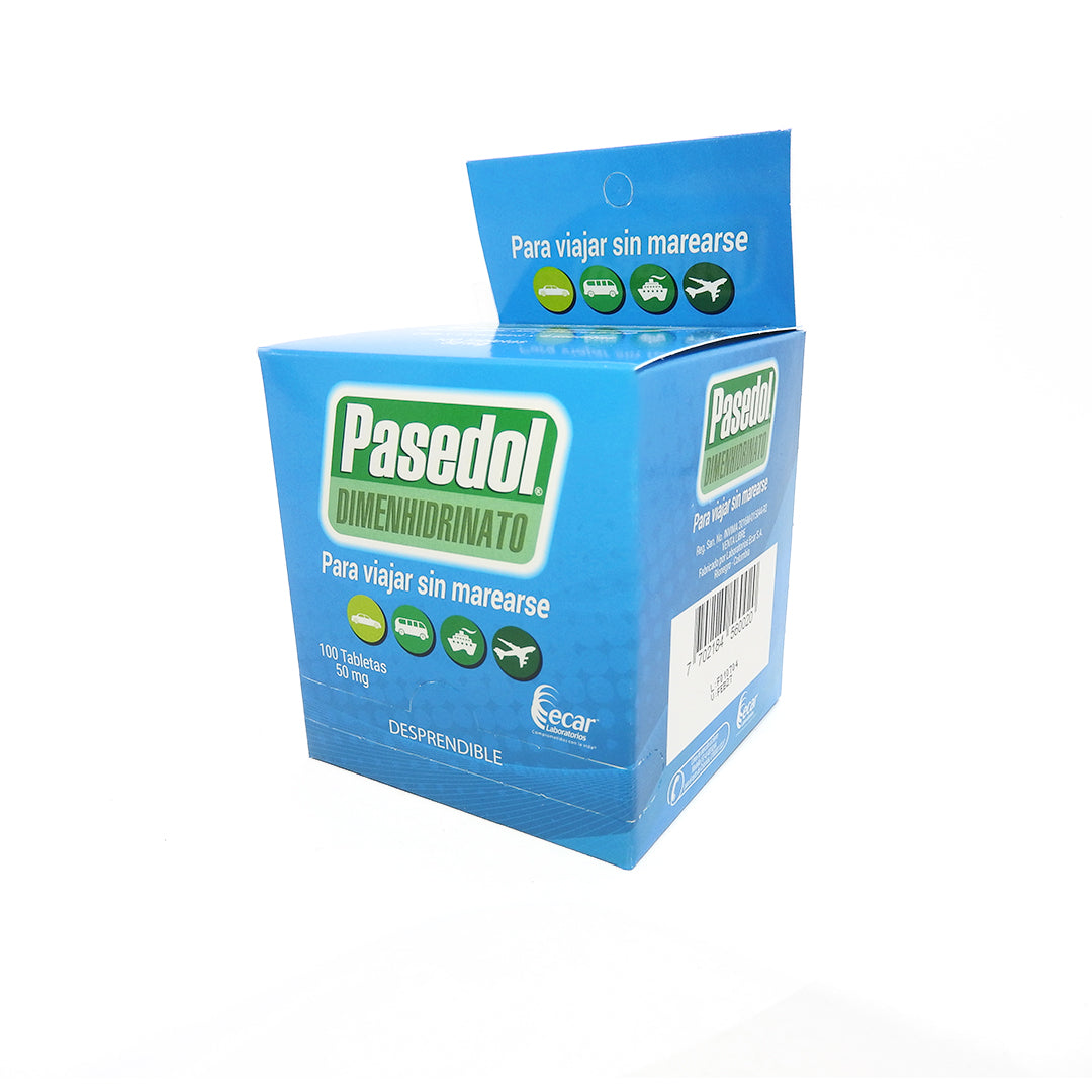 PASEDOL CAJA X100 DIMENHIDRINATO 50MG TAB
