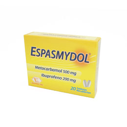 ESPASMYDOL CAJAX20 IBUPROFENO+METOCARBAMOL 200+500MG TAB