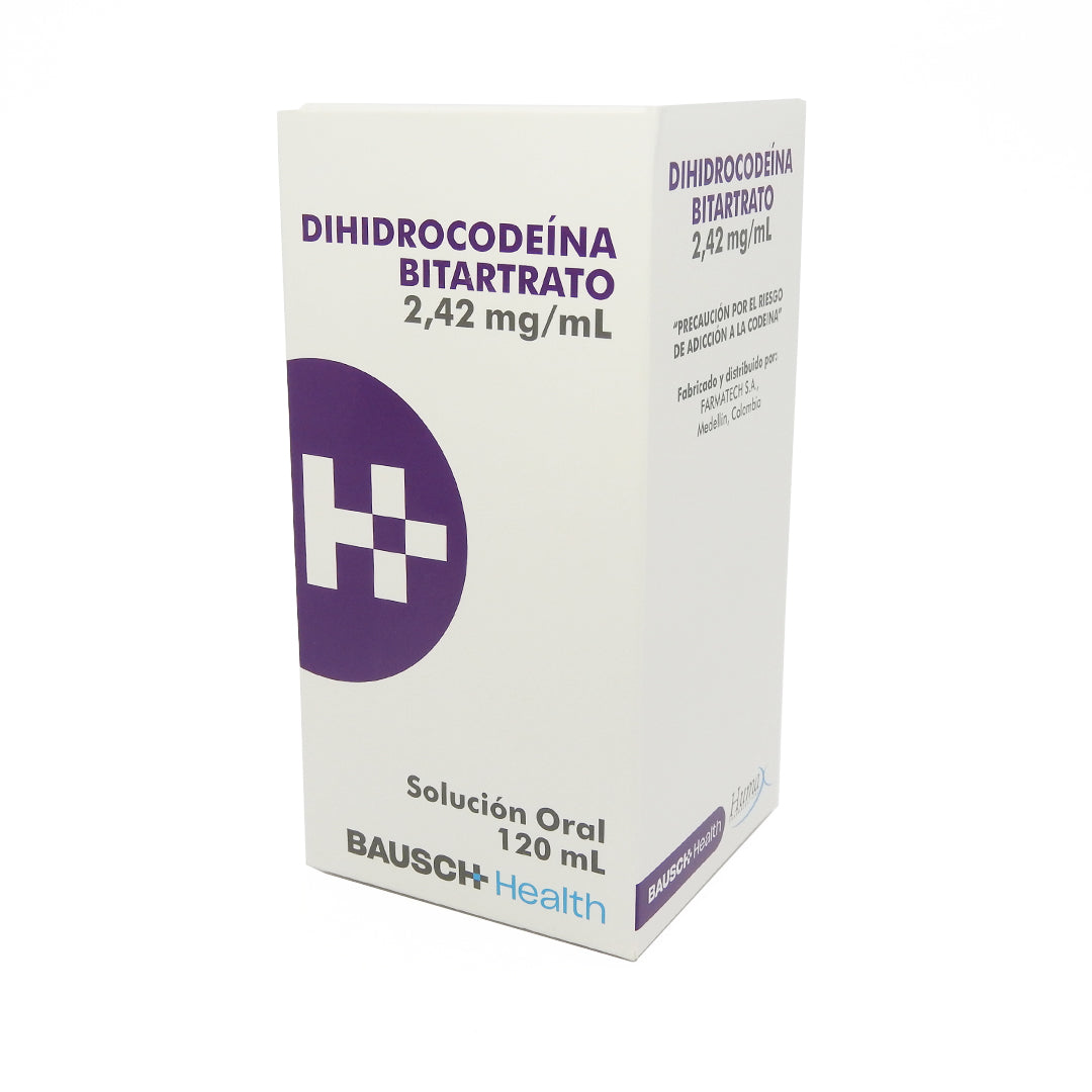 DIHIDROCODEINA 2.42MG/ML JBE FCO X120ML