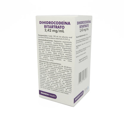 DIHIDROCODEINA 2.42MG/ML JBE FCO X120ML