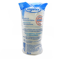 HIGIETEX ALGODON PURIFICADO PARA USO MEDICIAL. PRODUCTO ASEPTICO, NO ESTERIL Y NO REUTLIZABLE.