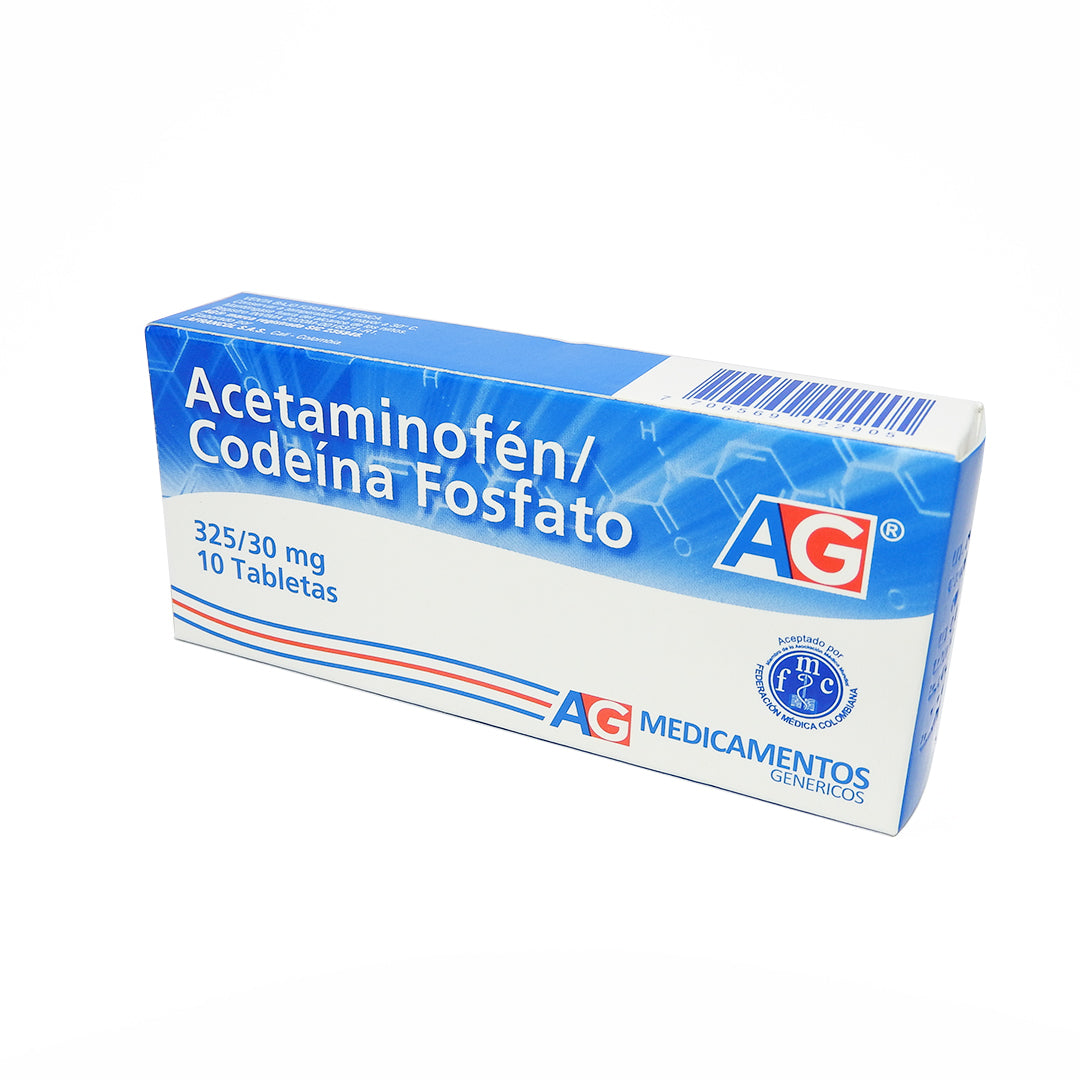 ACETAMINOFEN+CODEINA 325MG/30MG TAB CAJAX10