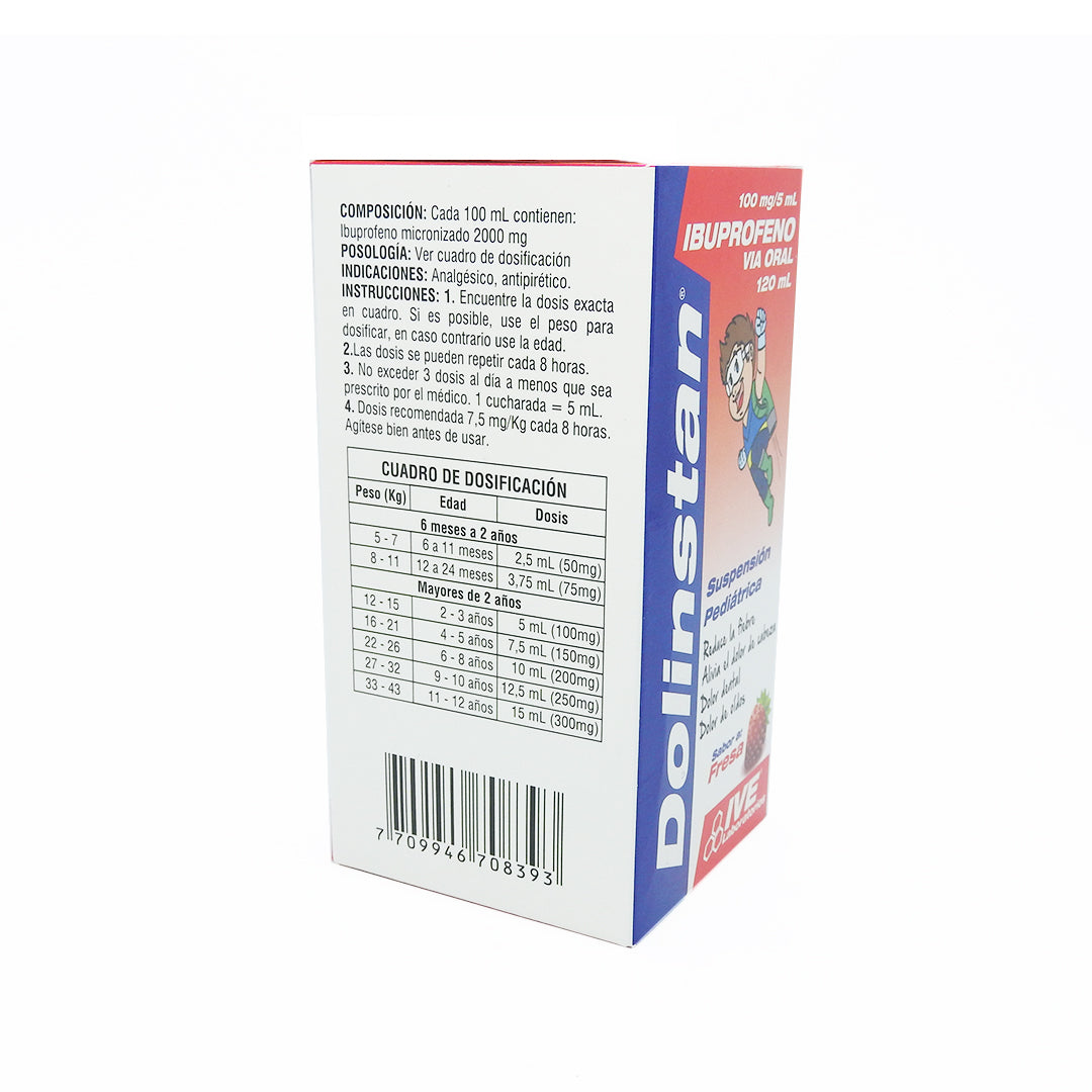 DOLINSTAN FCOX120ML IBUPROFENO 100MG/5ML SUSP