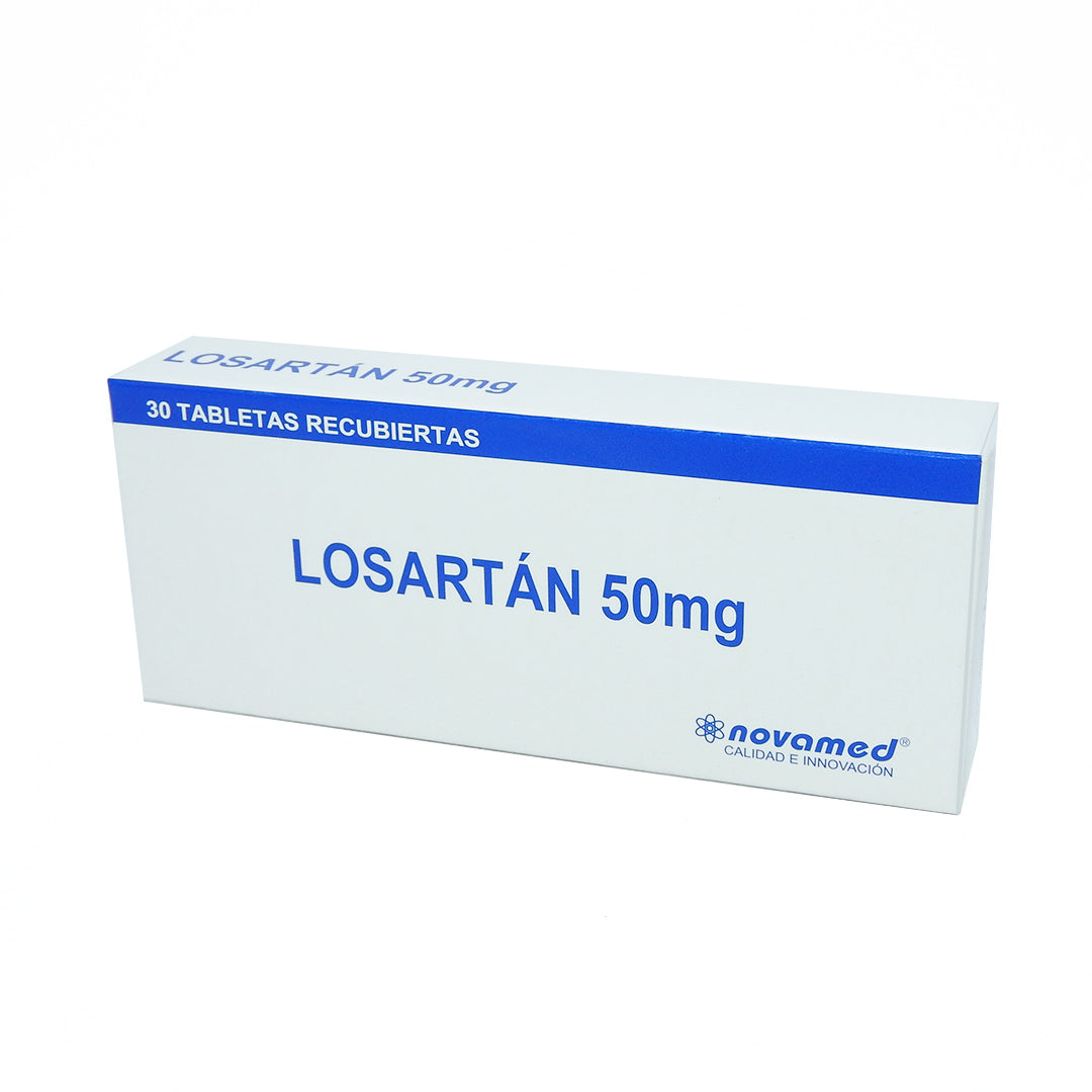 LOSARTAN 50MG TABLETAS CAJA X 30.