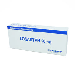 LOSARTAN 50MG TABLETAS CAJA X 30.