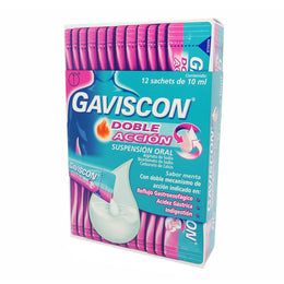 GAVISCON DOBLE ACCION CAJAX12 ALGINATOSODIO+BICARBONATOSODIO+CARBONATOCALCIO 500