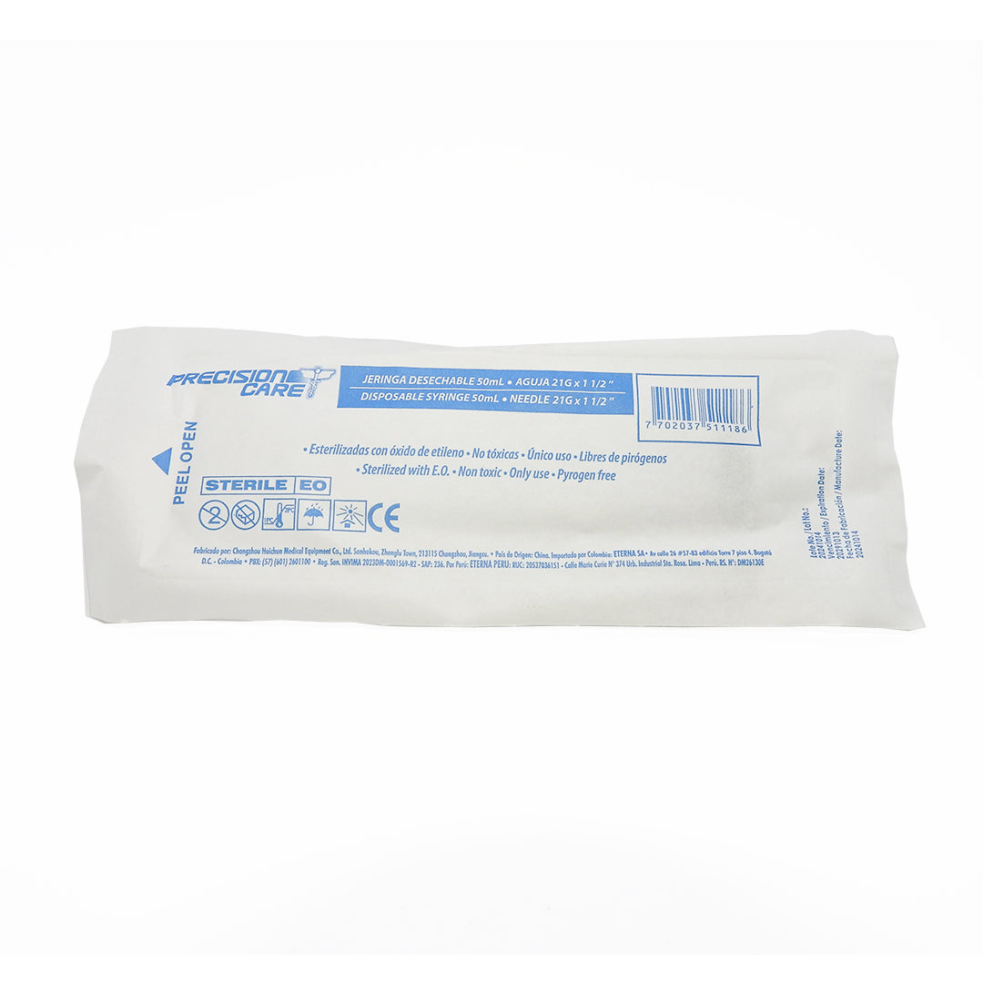JERINGA DESECHABLE  AGUJAS 21G x 1 1/2" PRECISION CARE