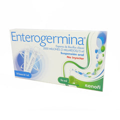 ENTEROGERMINA CAJA X 10 ESPORAS DE BACILLUS 2 MILLONES/5ML SOLUCION ORAL