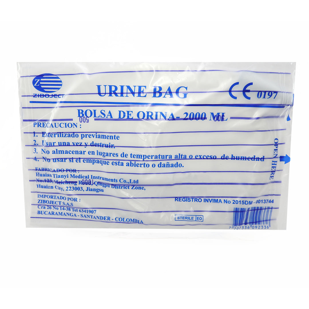 URINE BAG BOLSA DE ORINA 2000 ML