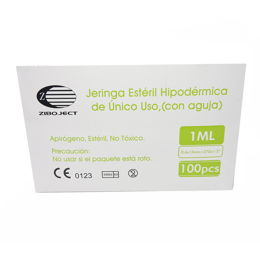 JERINGA ESTERIL HIPODERMICA DE USO UNICO (CON AGUJA) 0.8X0.88MM= 21GX 1"