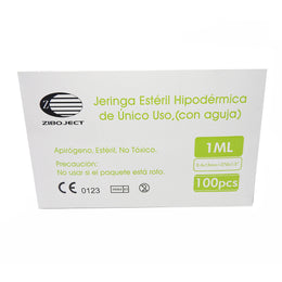 JERINGA ESTERIL HIPODERMICA DE USO UNICO (CON AGUJA) 0.8X0.88MM= 21GX 1
