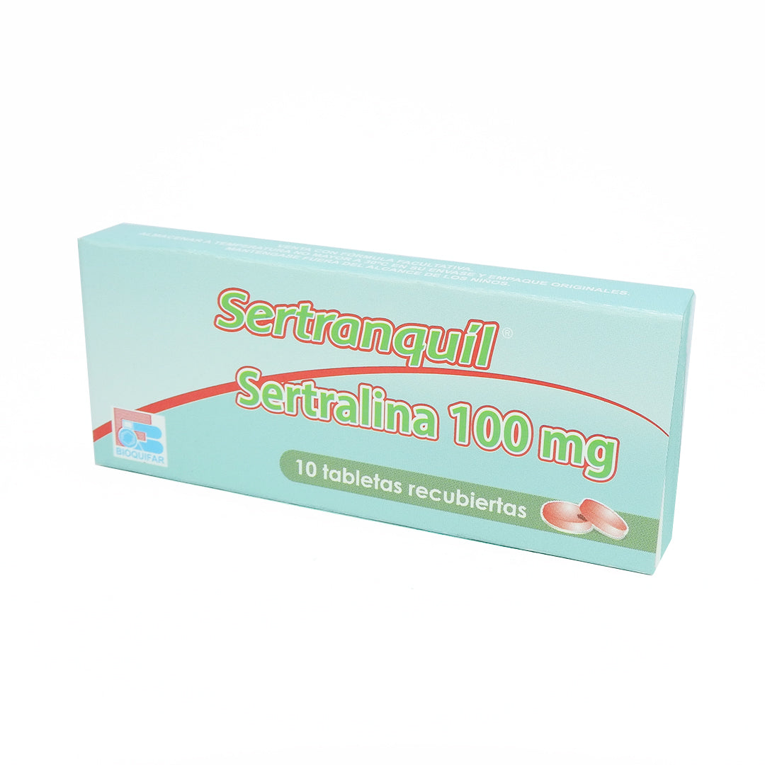 SERTRANQUIL CAJA X10 SERTRALINA 100MG TAB REC