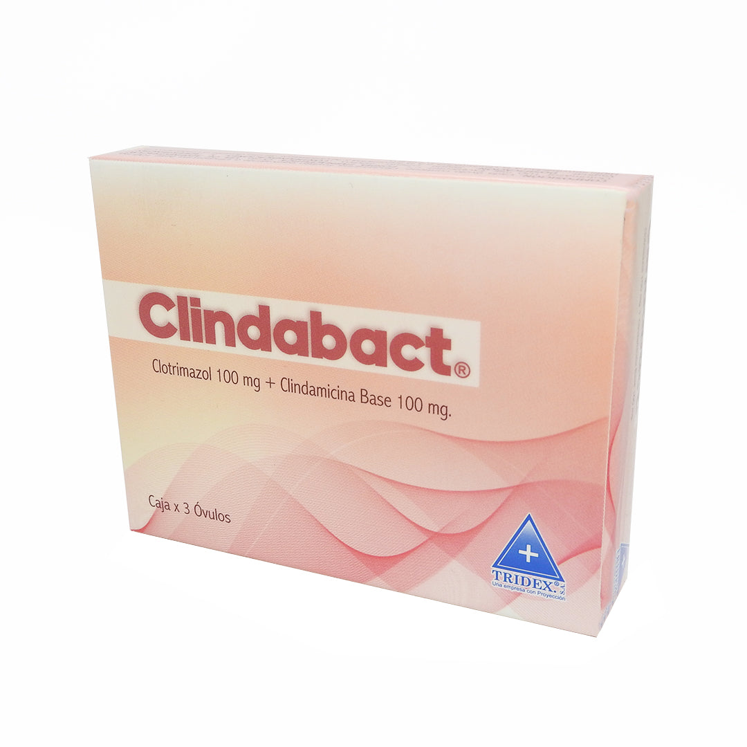CLINDABACT CAJAX3 CLOTRIMAZOL 100MG + CLINDAMICINA BASE 100 MG OVULOS.