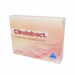 CLINDABACT CAJAX3 CLOTRIMAZOL 100MG + CLINDAMICINA BASE 100 MG OVULOS.