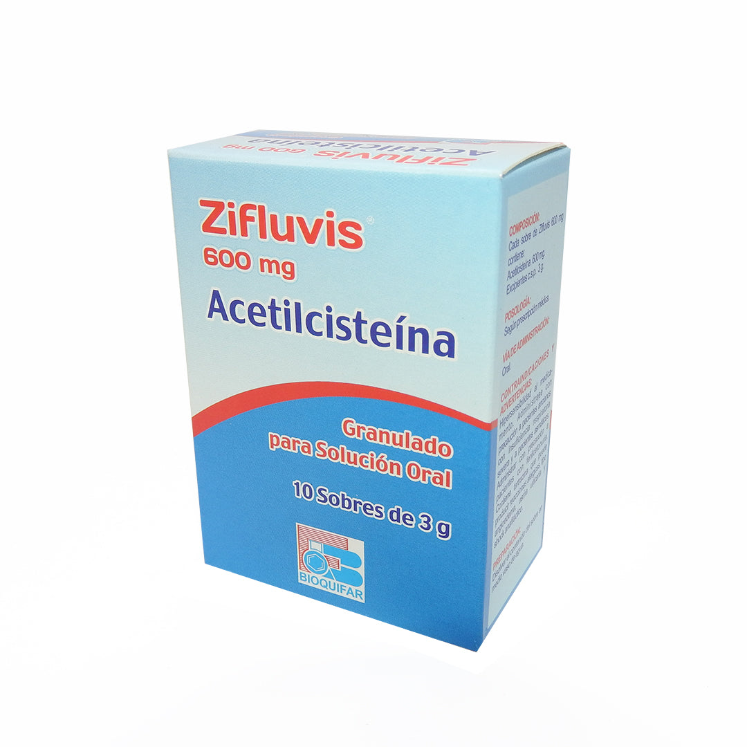 ZIFLUVIS ACETILCISTEINA 600MG GRANULADO PARA SOLUCION ORAL